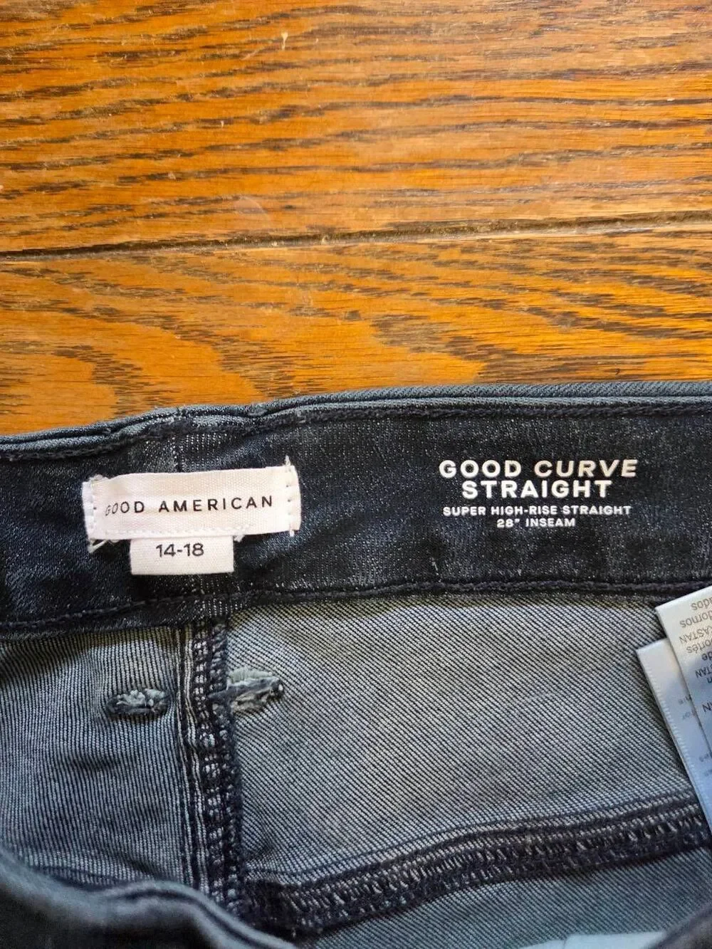 Good American Always Fits Good Curve Straight Jeans 14-18